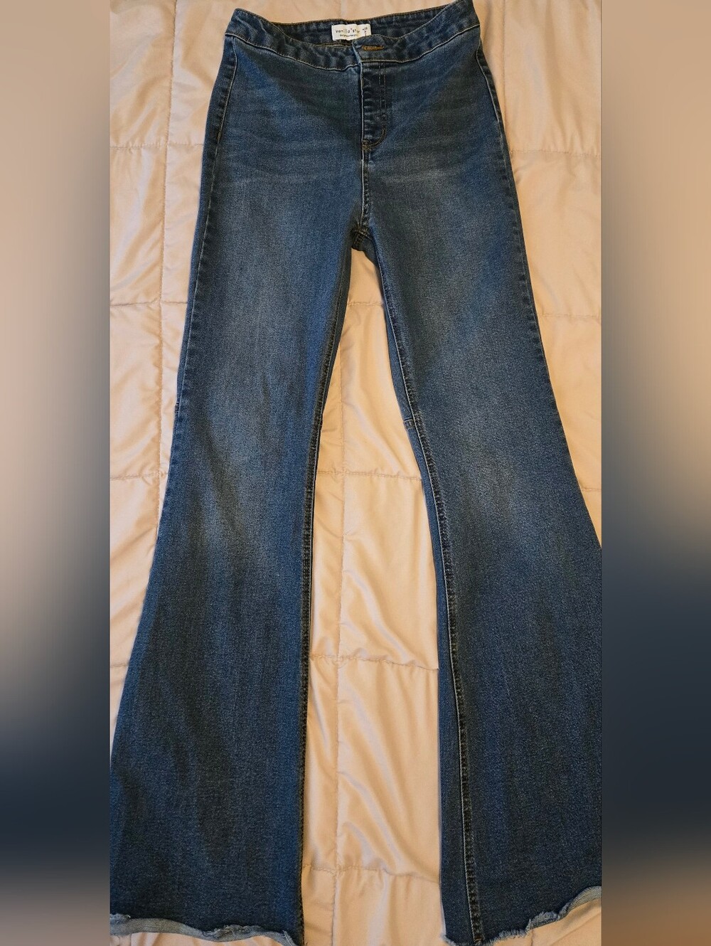 Vanilla Star Dark Blue Flare Jeans